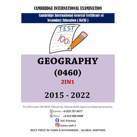 June 2010 Insert 11 Paper 1 Variant 1. . Geography igcse past papers
